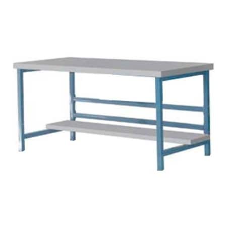 Built Rite Br Stationary 72" X 36" Plastic Laminate Square Edge Workbench - Blue DSB3663165-BL